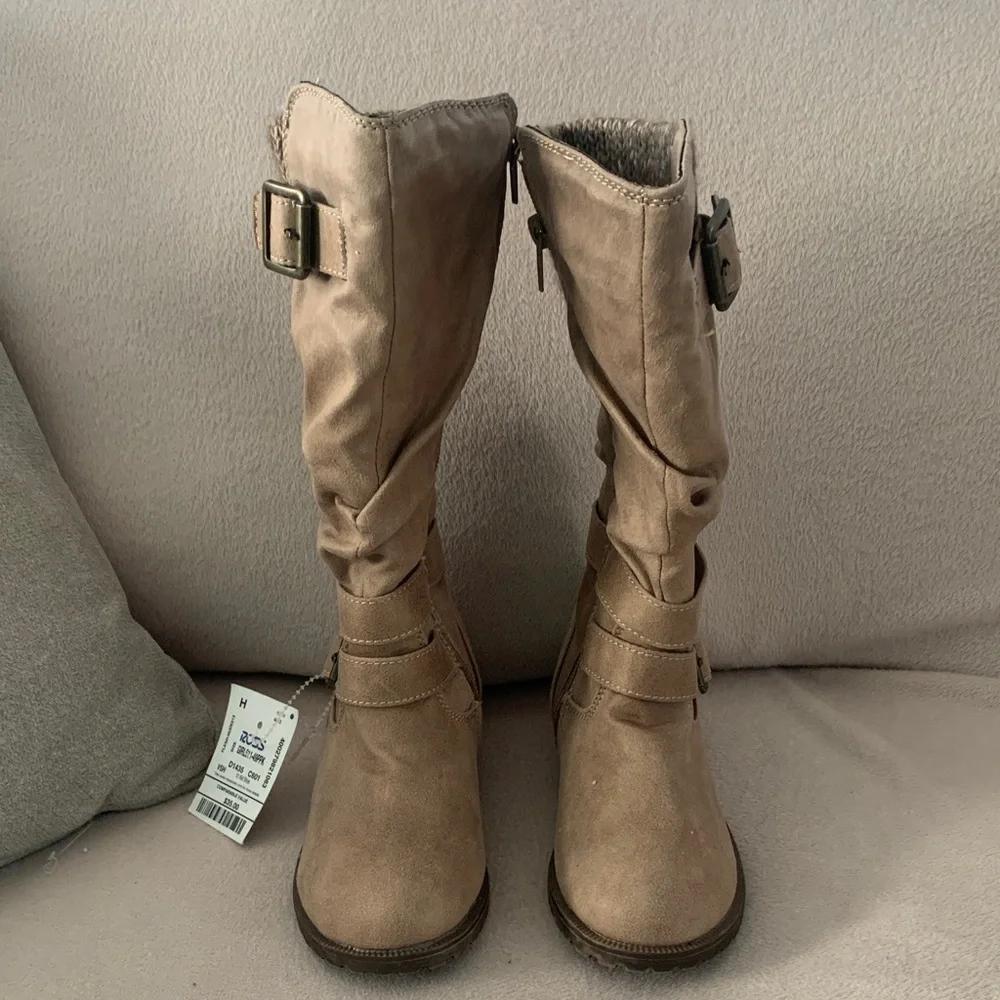 Sugar Kids girl Tan Buckle Boots
